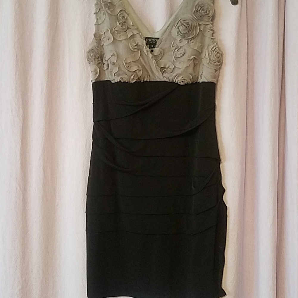 Sophisticated Grey and black cocktail dress